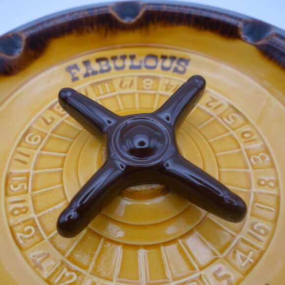 Fabulous Atlantic City Roulette Wheel Ceramic Ash Tray - Picture 3 of 14